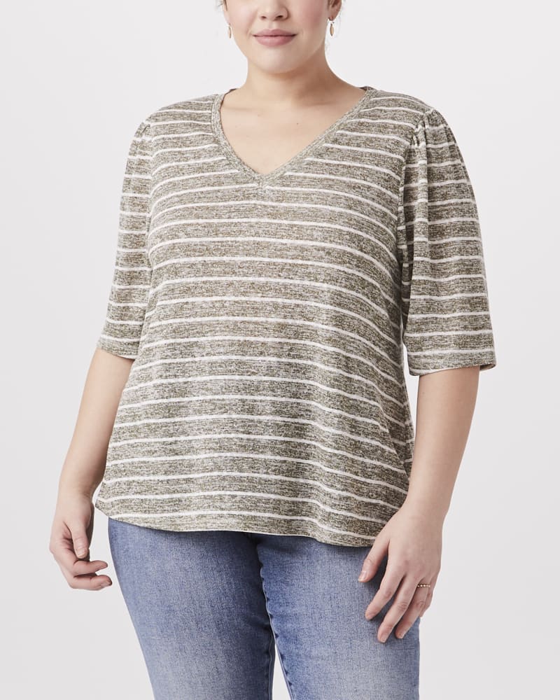 Front of plus size Lira Half-Sleeve Tee by Downing Studio | Dia&Co | dia_product_style_image_id:154354